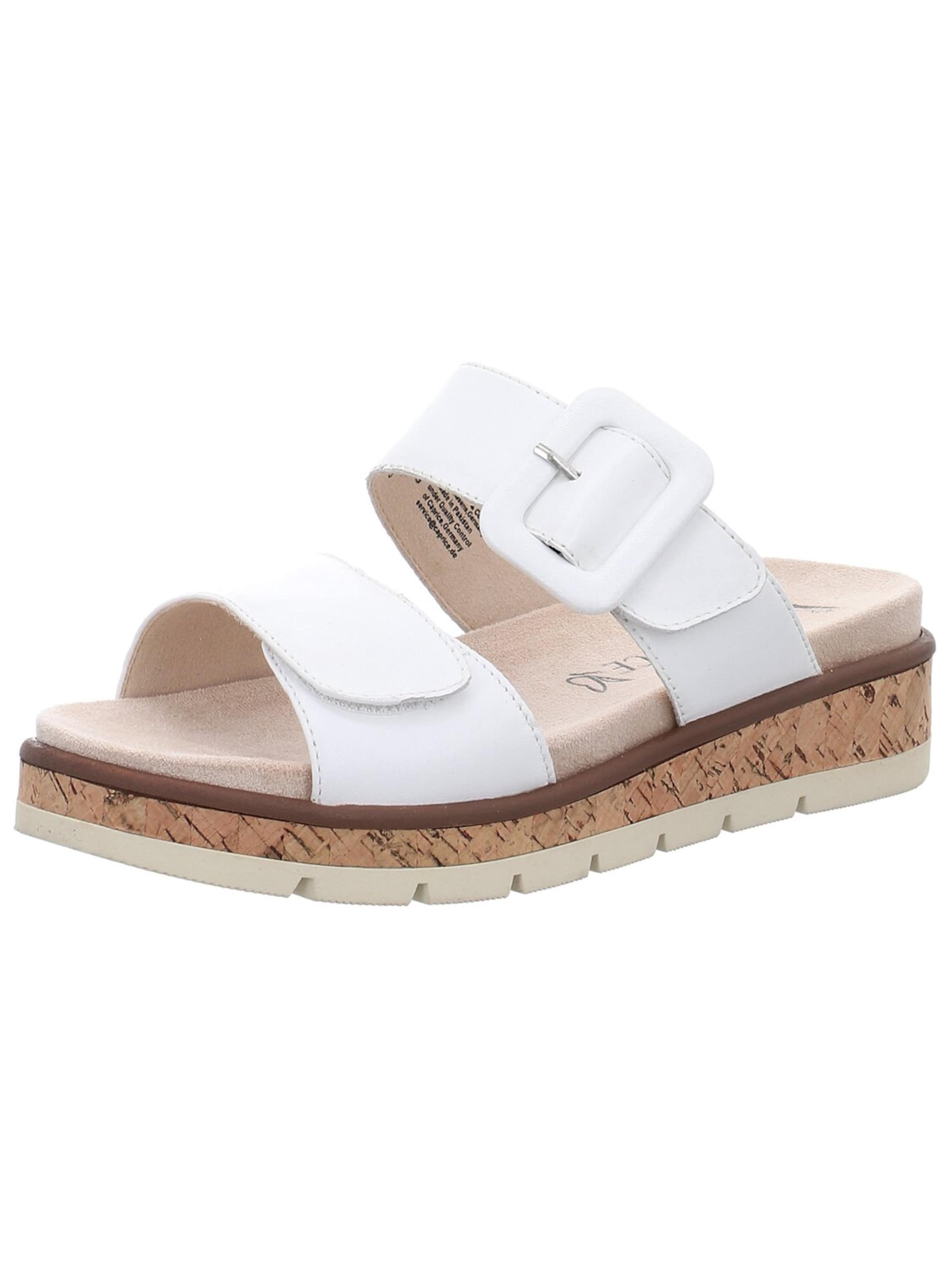 CAPRICE - Sapato aberto em branco: frente