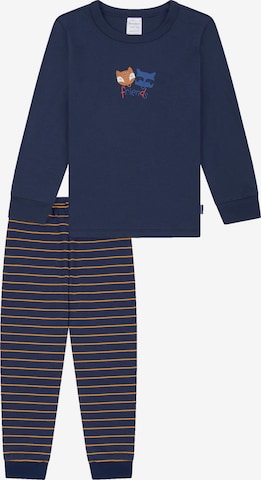 SCHIESSER - Pijama 'Boys World' en azul: frente