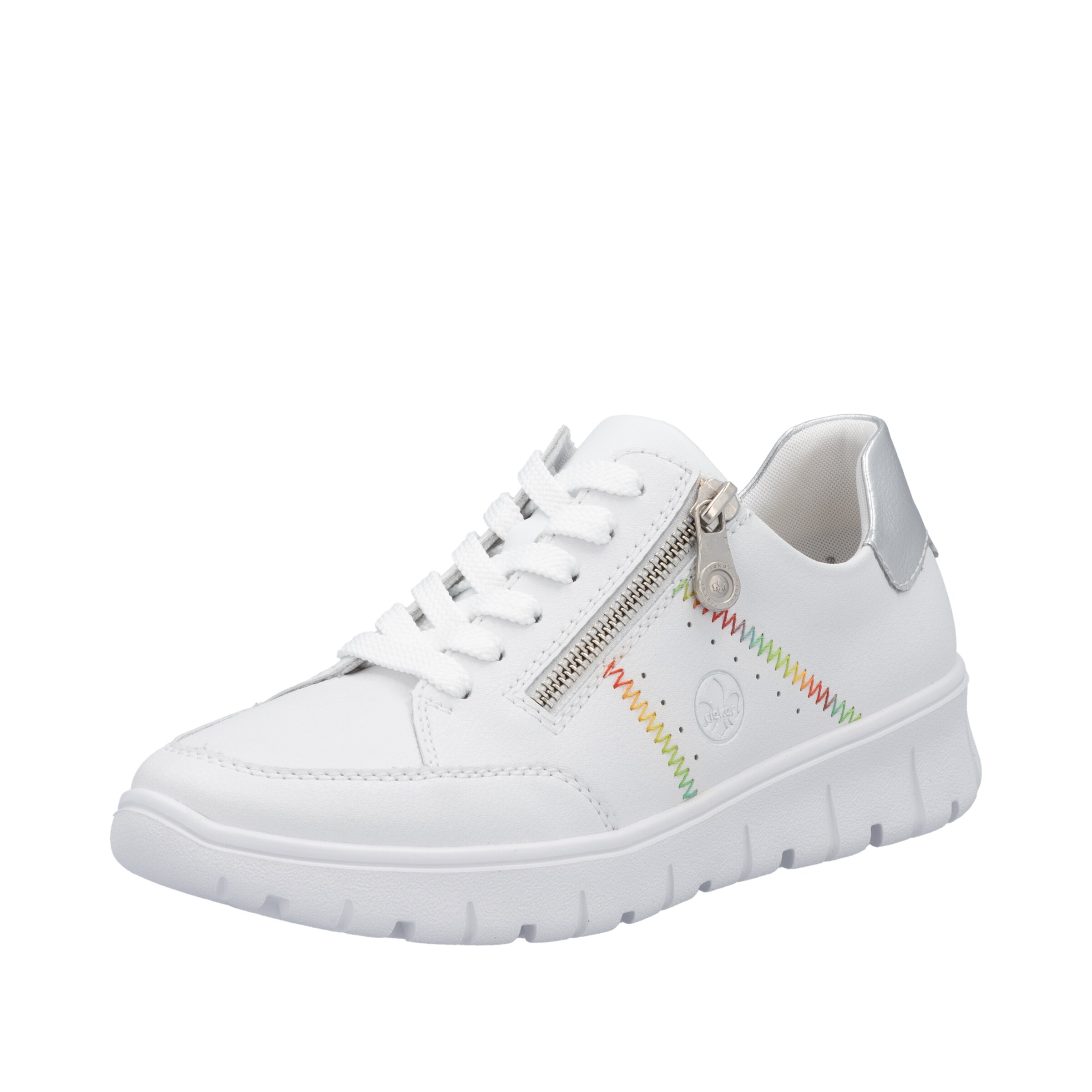 Sneaker bassa di Rieker in bianco: frontale