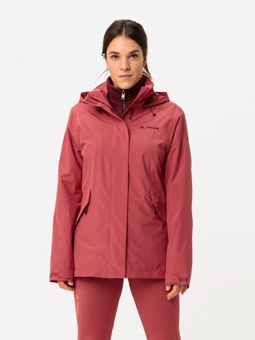 VAUDE Functionele jas ' Rosemoor 3in1 II ' in Rood: voorkant