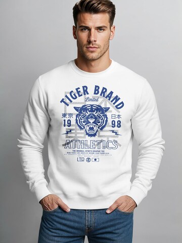 Neverless Sweatshirt 'Tiger' in White: front