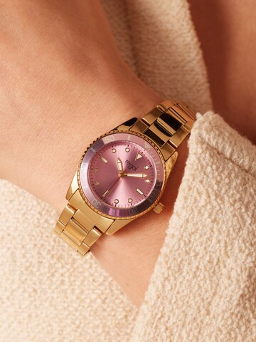 Lucardi Analoog horloge in Goud: voorkant