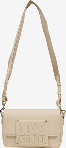 Sac bandoulière Love Moschino en beige : devant