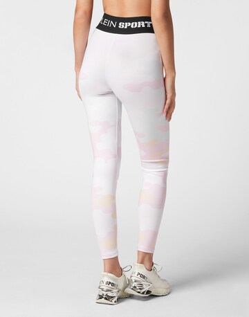 Plein Sport - Skinny Pantalón deportivo en blanco