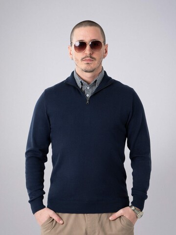 PANTONECLO Trui 'Pantoneclo Men’s Mock Sweater' in Blauw