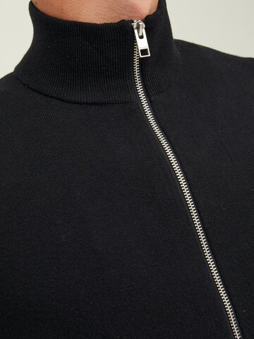 JACK & JONES Knit Cardigan 'Emil' in Black