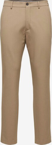 Coupe slim Pantalon SELECTED HOMME en beige : devant
