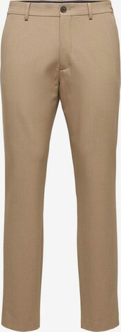 Pantalon SELECTED HOMME en beige : devant