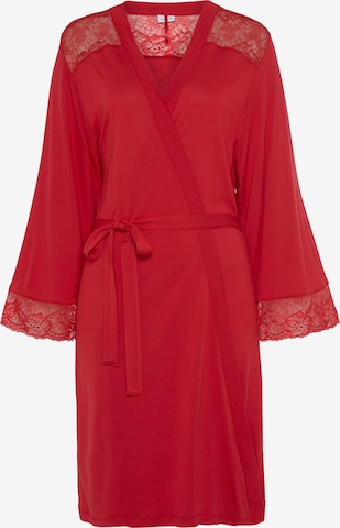 LASCANA Dressing Gown in Red: front