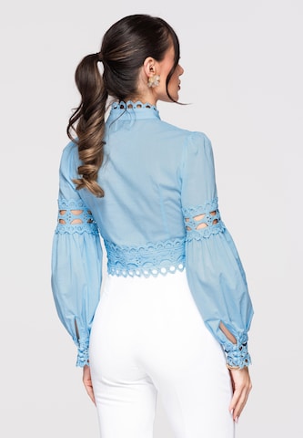 Ombre Bluse in Blau