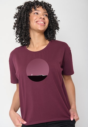 GREENBOMB Shirt 'Nature Lonely Sea' in Rood