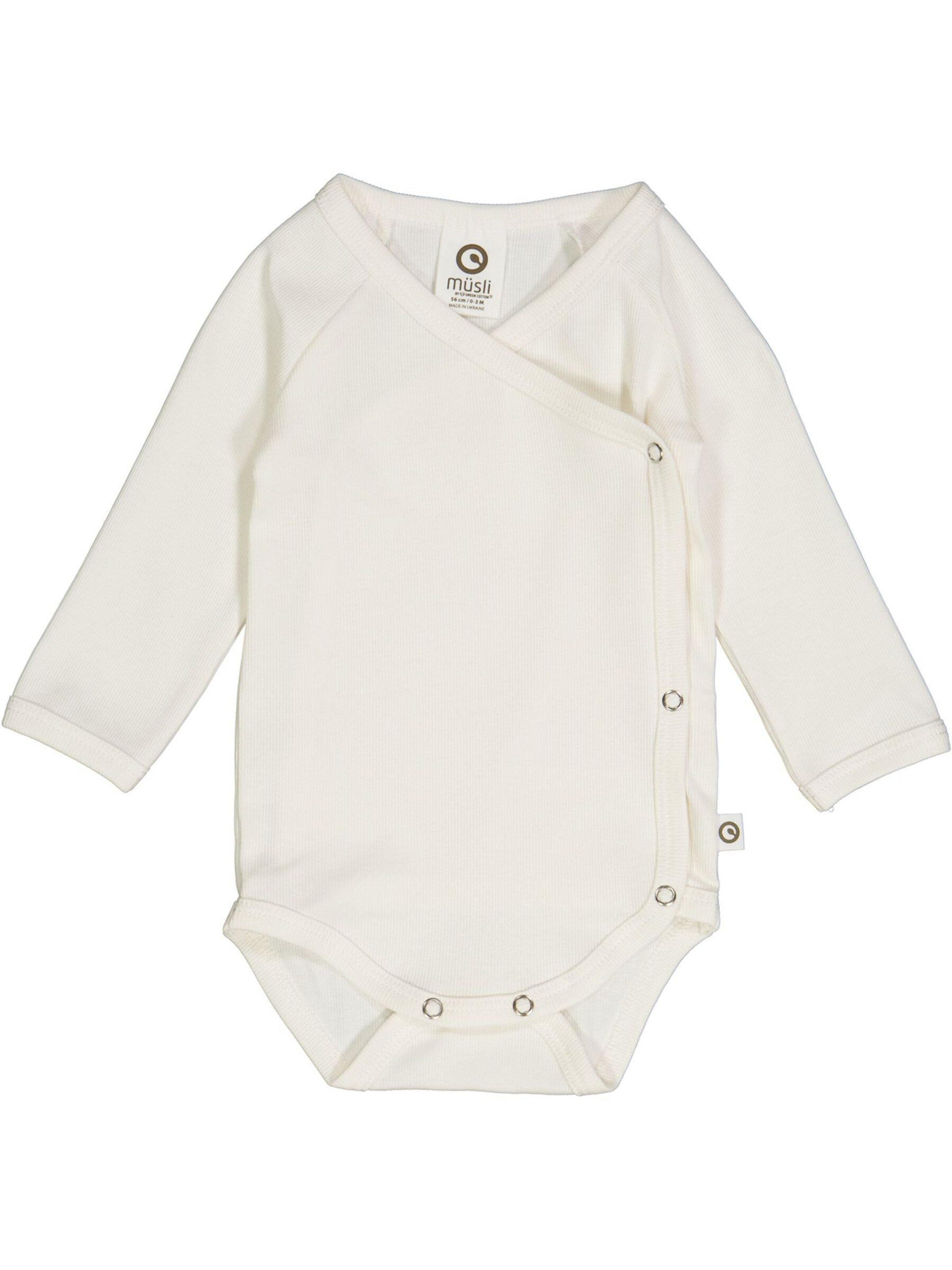 Barboteuse / body Müsli by GREEN COTTON en beige : devant