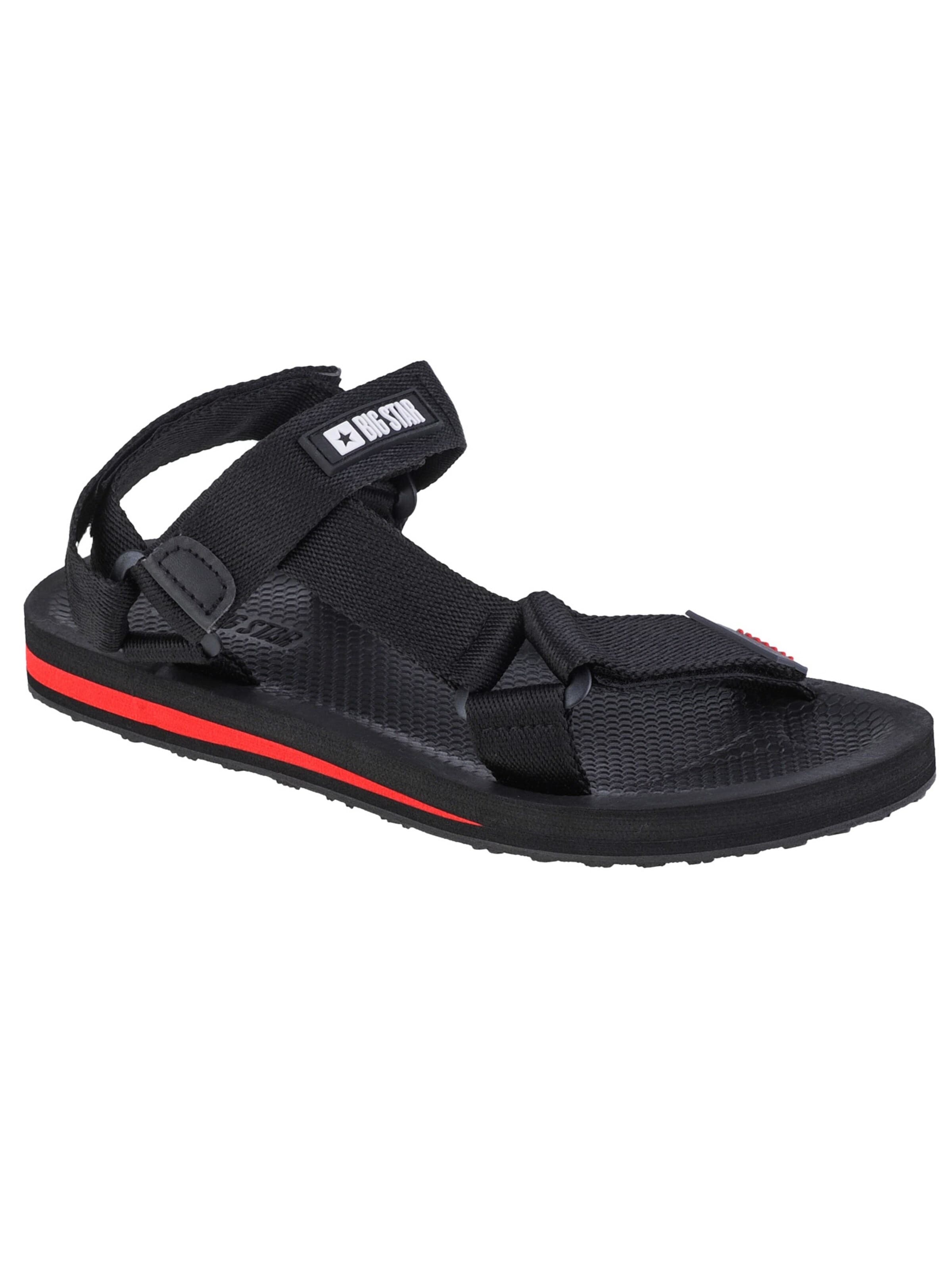 BIG STAR Trekkingsandale 'DD274A' in Schwarz: Vorderseite