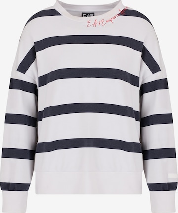 Felpa di EA7 Emporio Armani in bianco: frontale