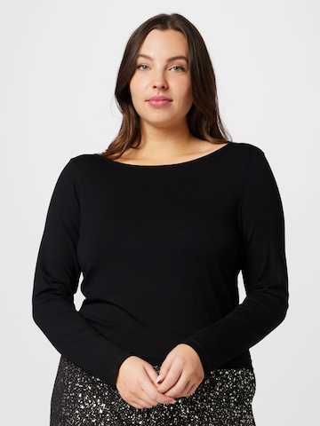 T-shirt 'Sarina' ABOUT YOU Curvy en noir : devant