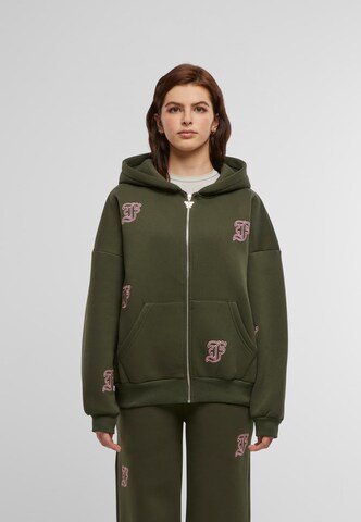 Felicious Sweatvest in Groen: voorkant