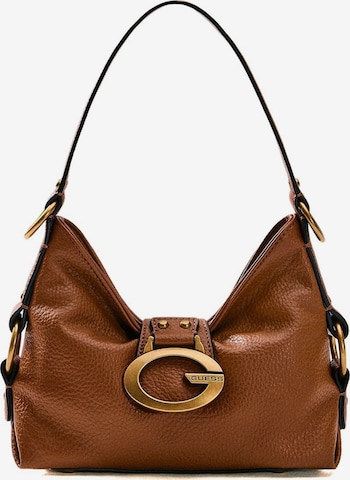 Borsa a spalla 'Guess Shoulder Bag Black' di GUESS in marrone: frontale