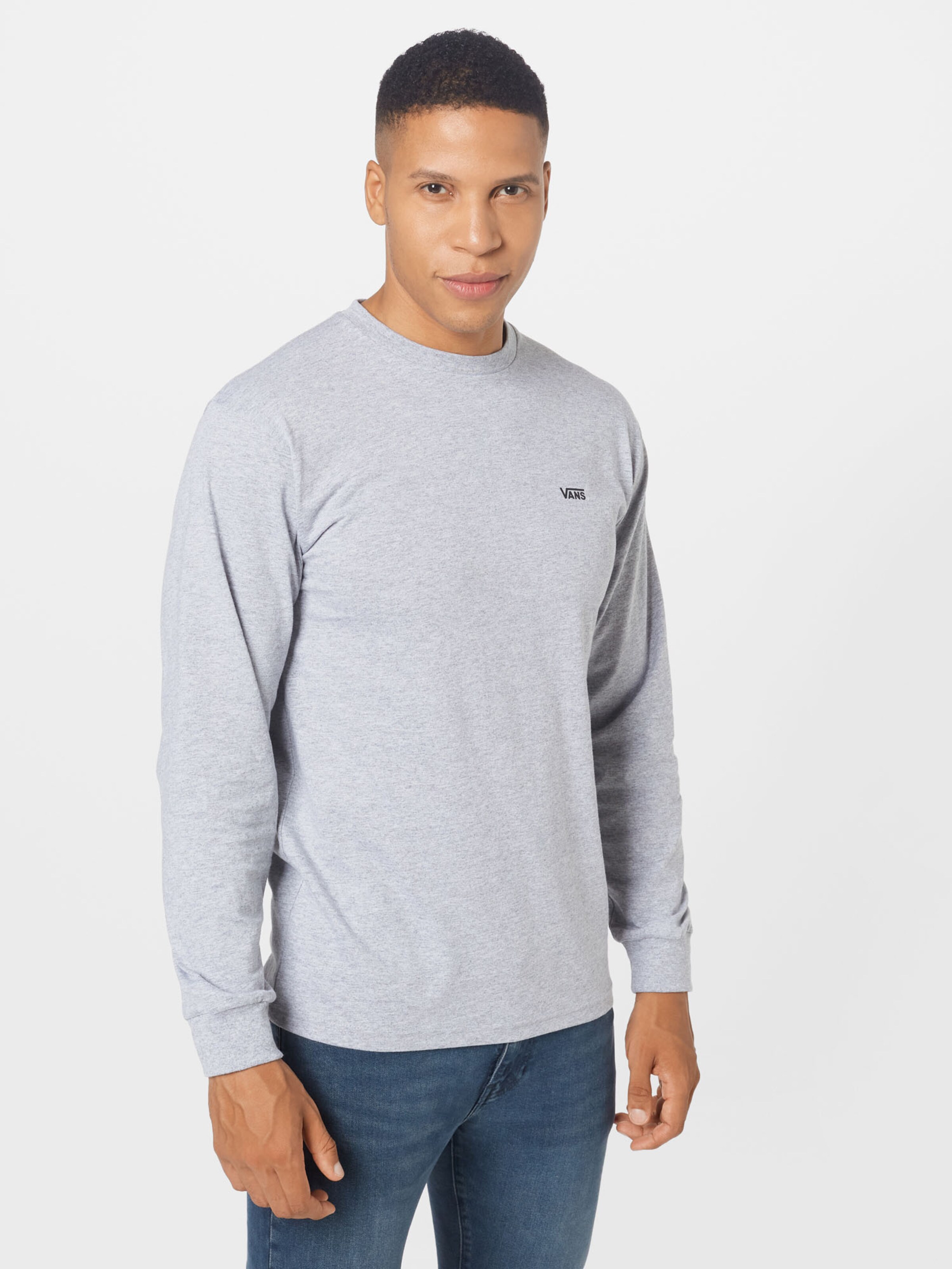 Männer Shirts VANS Shirt 'MN LEFT CHEST LS' in Graumeliert - BR85802 Männer Shirts VANS Shirt 'MN LEFT CHEST LS' in Graumeliert - BR85802