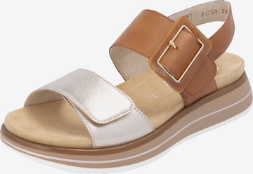 REMONTE Strap Sandals in Brown: front