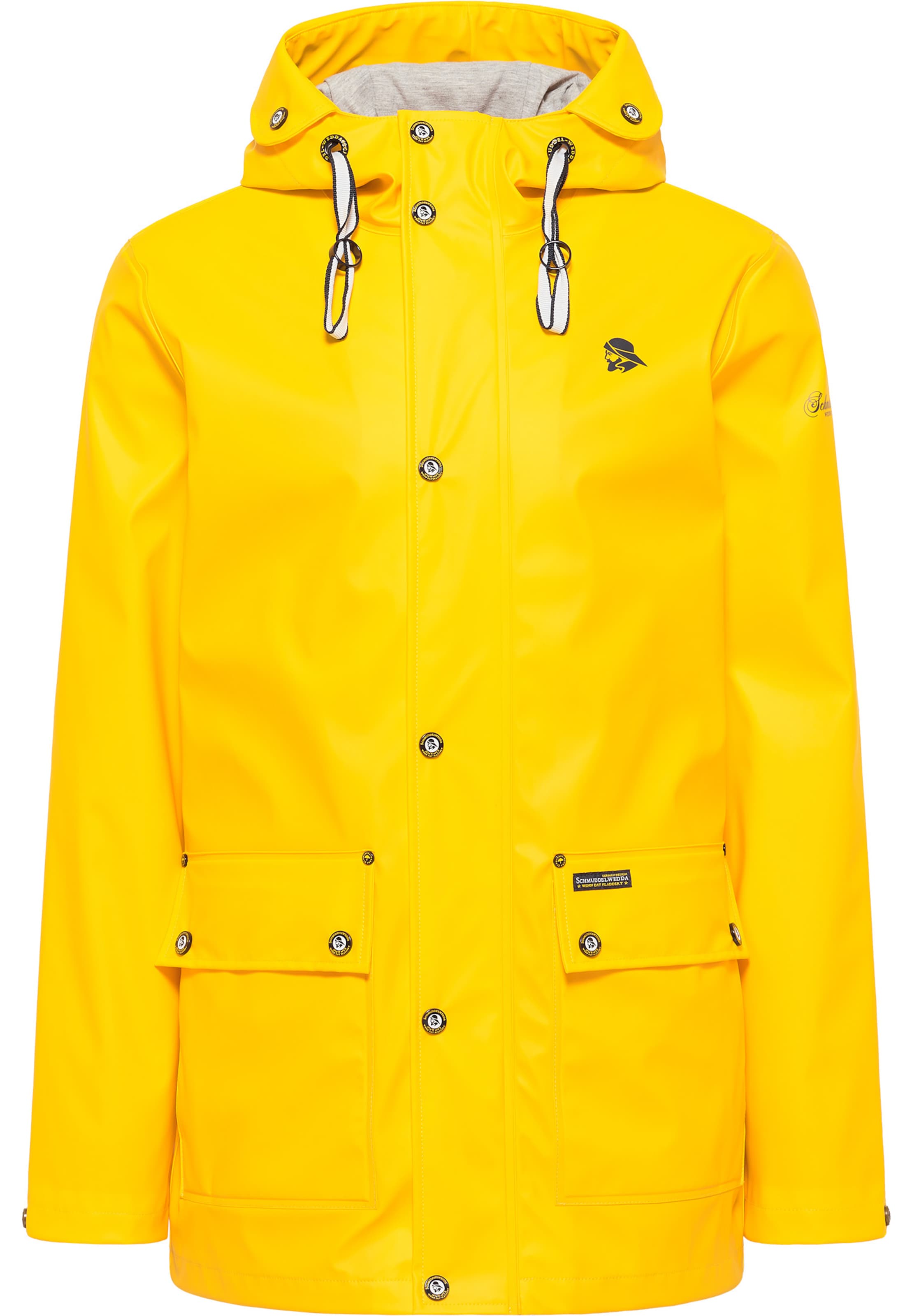 Schmuddelwedda Välikausitakki värissä keltainen: etupuoli