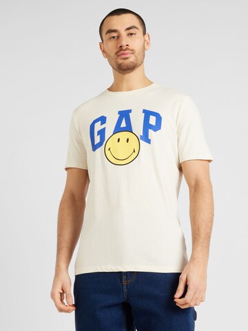 GAP Футболка 'SMILEY X GAP' в Бежевый: спереди