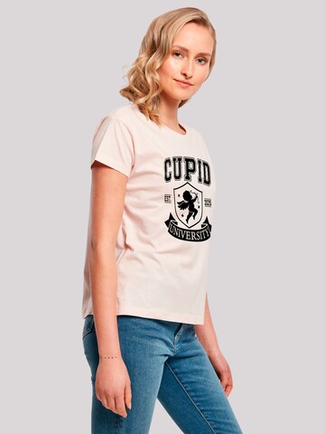 T-shirt 'Cupid University Valentinstag' F4NT4STIC en rose