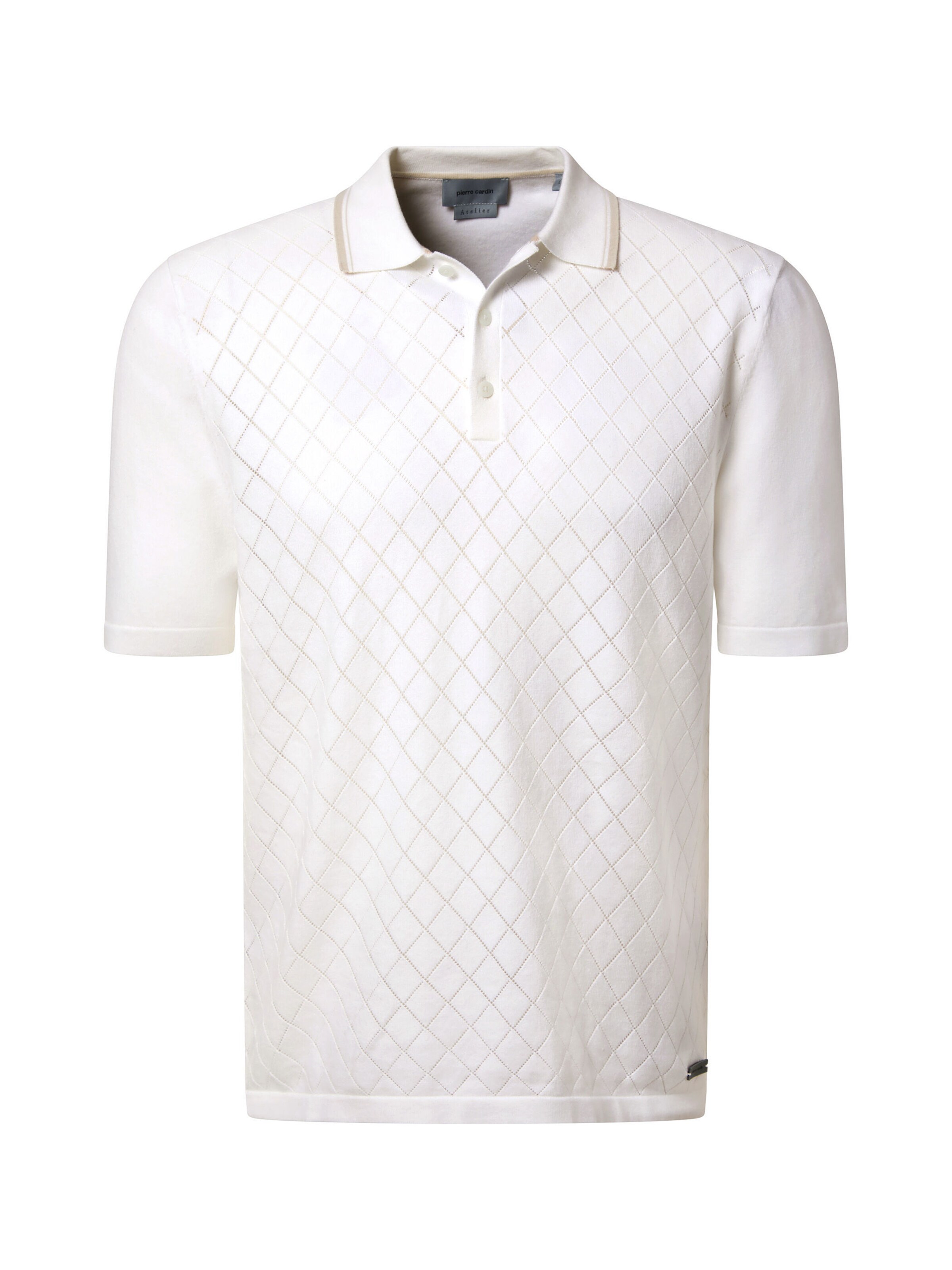 PIERRE CARDIN Poloshirt in Weiß: Vorderseite