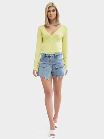 Influencer Knit Cardigan in Yellow