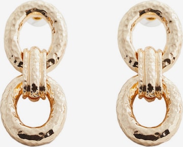 Boucles d'oreilles 'MACA' MANGO en or : devant