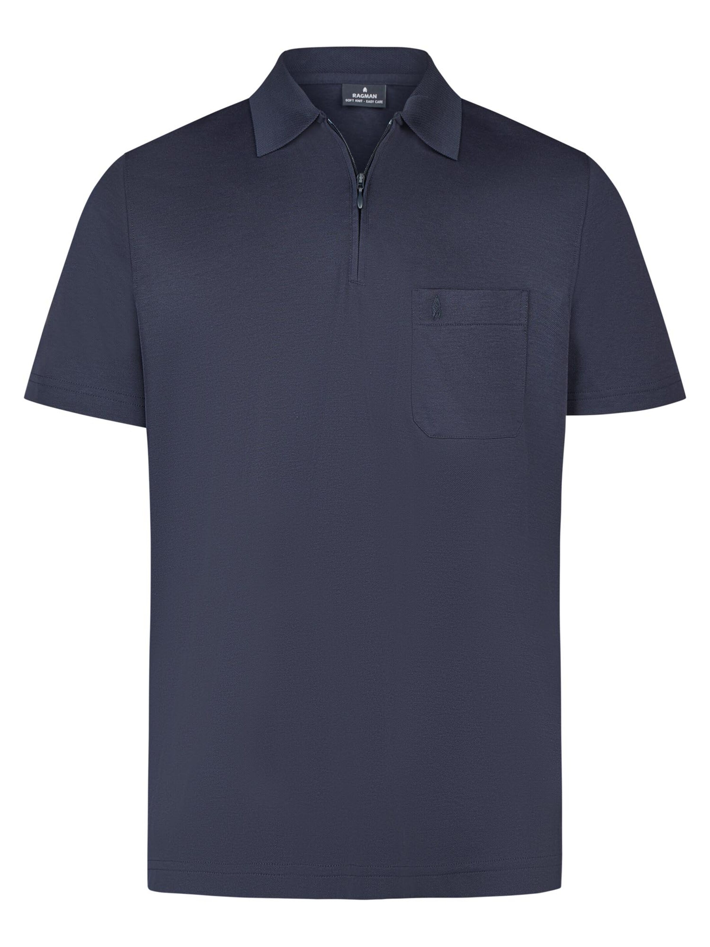 Ragman Shirt 'Basic'‌‌ in Blau: Vorderseite