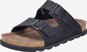 Rieker Pantolette in Schwarz: Vorderseite