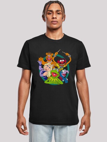 T-Shirt 'Disney The Muppets Group Circle' F4NT4STIC en noir : devant