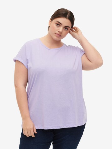 Zizzi - Camisa 'KATJA' em roxo: frente