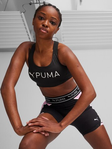 PUMA Bustier Sport bh '4Keeps' in Zwart: voorkant