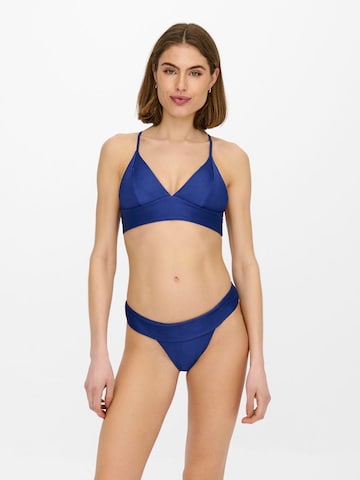 ONLY Triangle Bikini in Blue: front