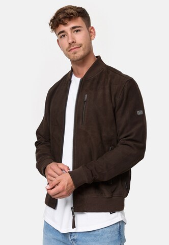 INDICODE JEANS Between-Season Jacket 'Maddoc' in Brown: front