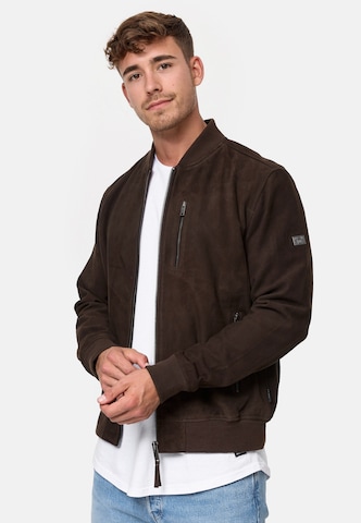 INDICODE JEANS Between-Season Jacket 'Maddoc' in Brown: front