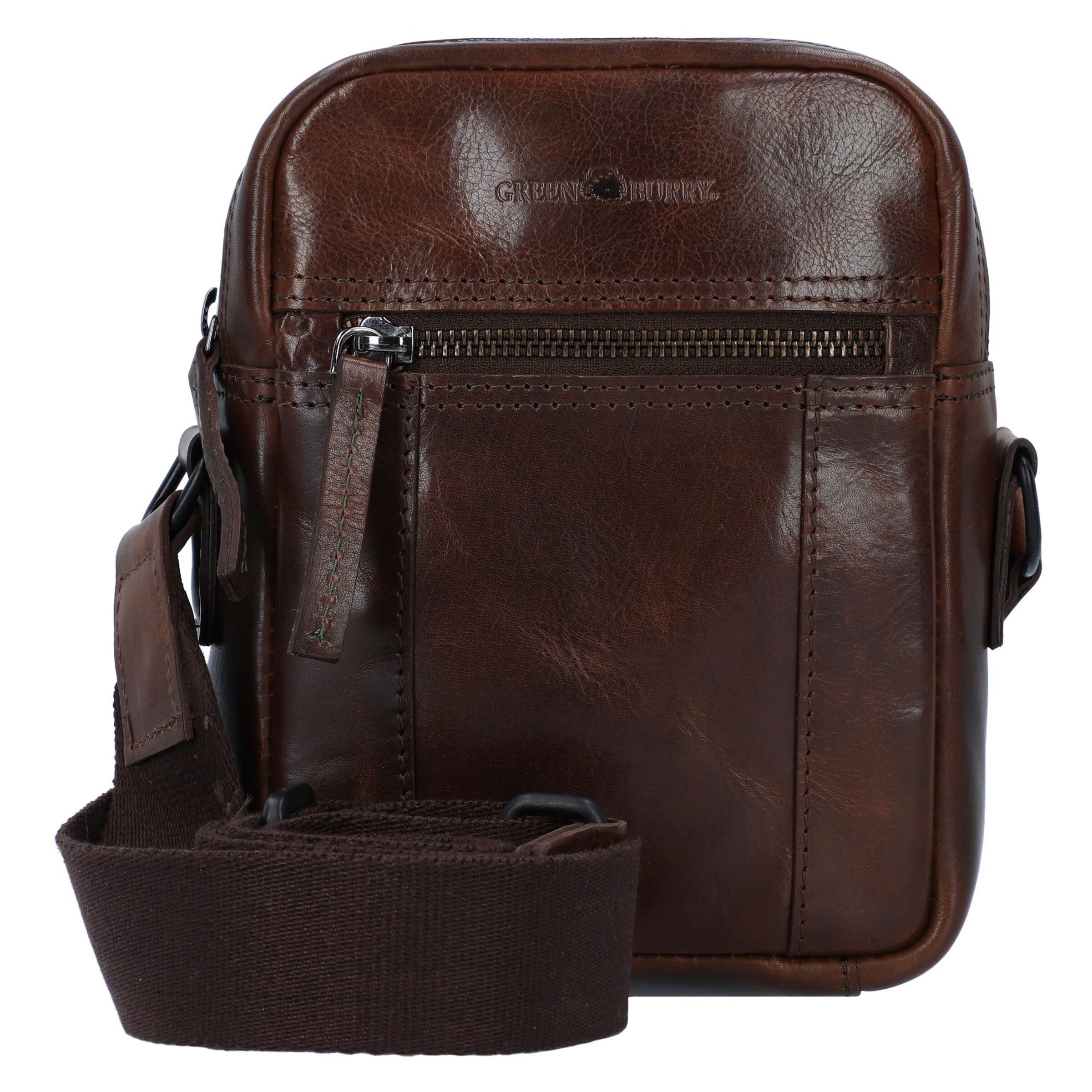 GREENBURRY Umhängetasche 'Newport' in Braun: Vorderseite