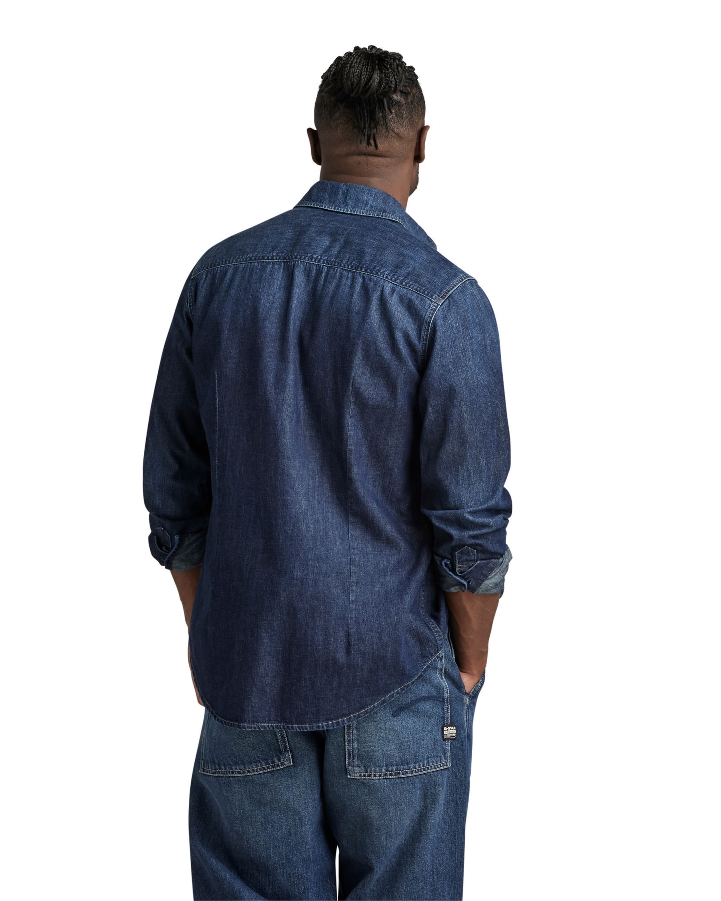 G-STAR Úzky strih Košeľa - Modrá