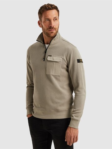PME Legend Collegepaita 'Pullover with half-zipper' värissä beige