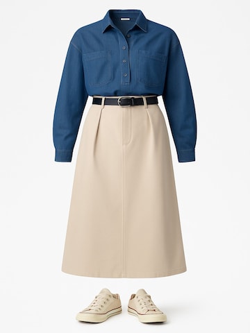 Touche Prive Skirt in Beige: front