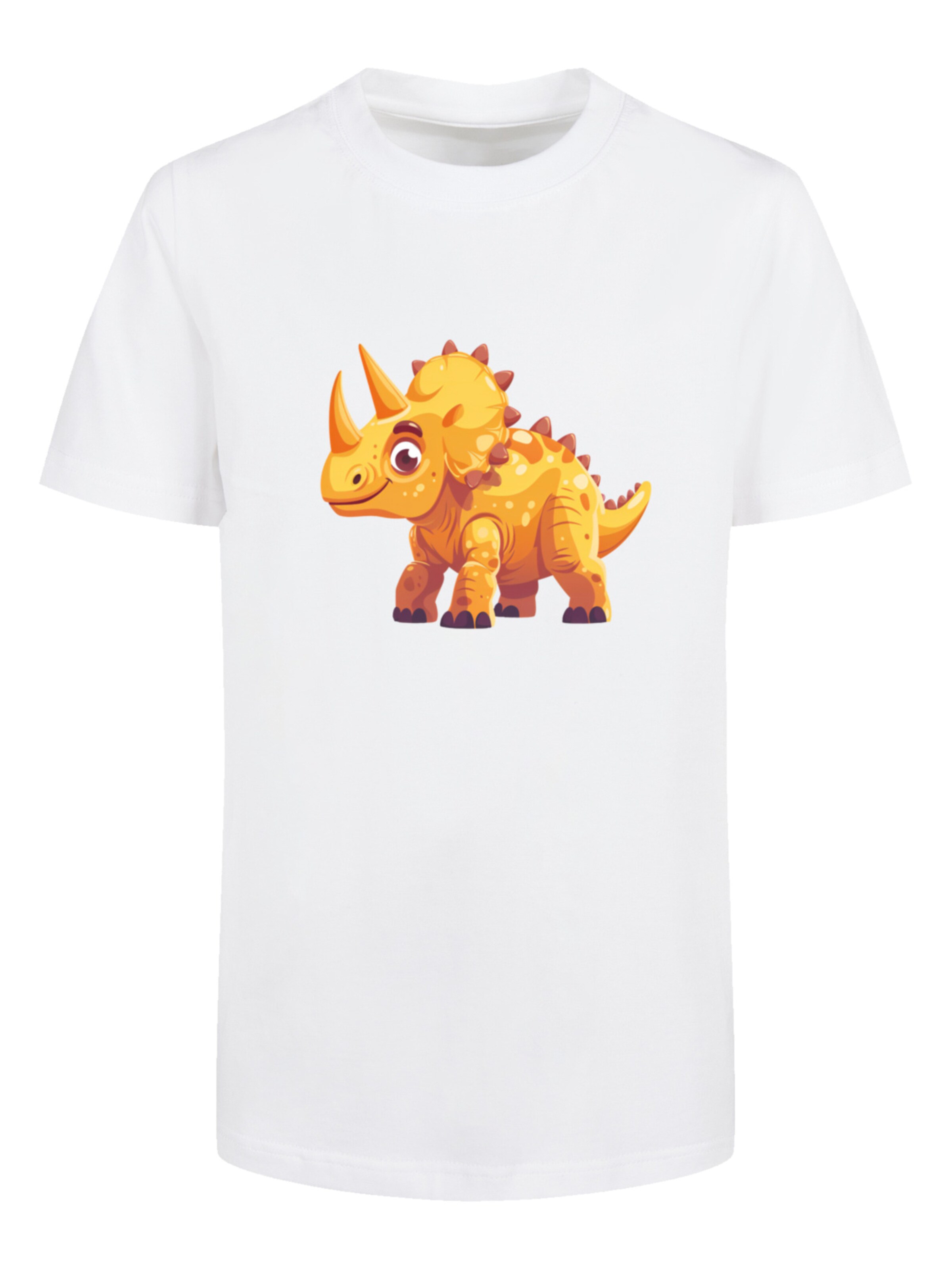 T-Shirt 'Cute Triceratops Dinosaur Toy' F4NT4STIC en blanc : devant