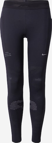 juoda NIKE Siauras Sportinės kelnės 'Running Division': priekis