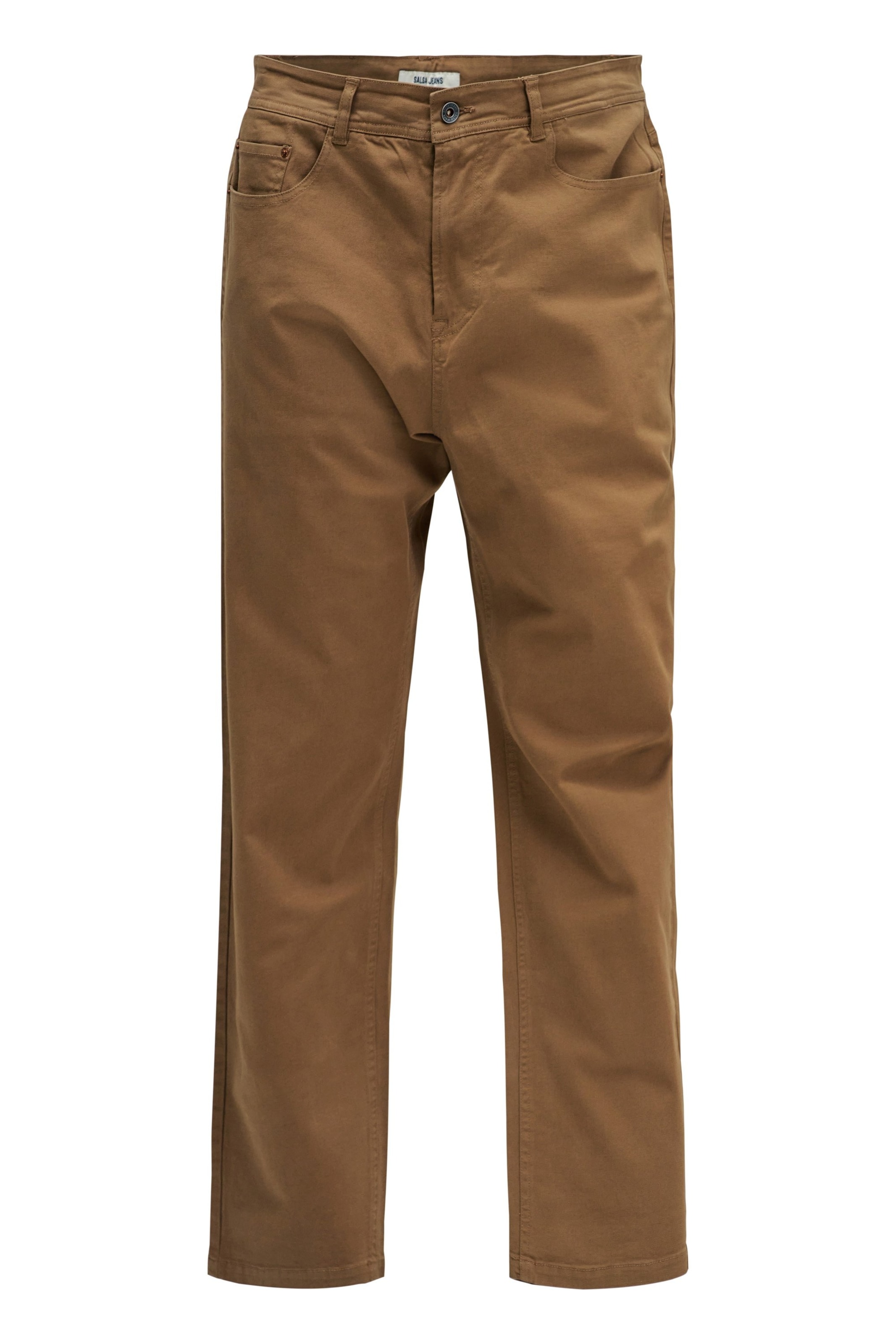 Regular Pantalon chino Salsa Jeans en marron : devant