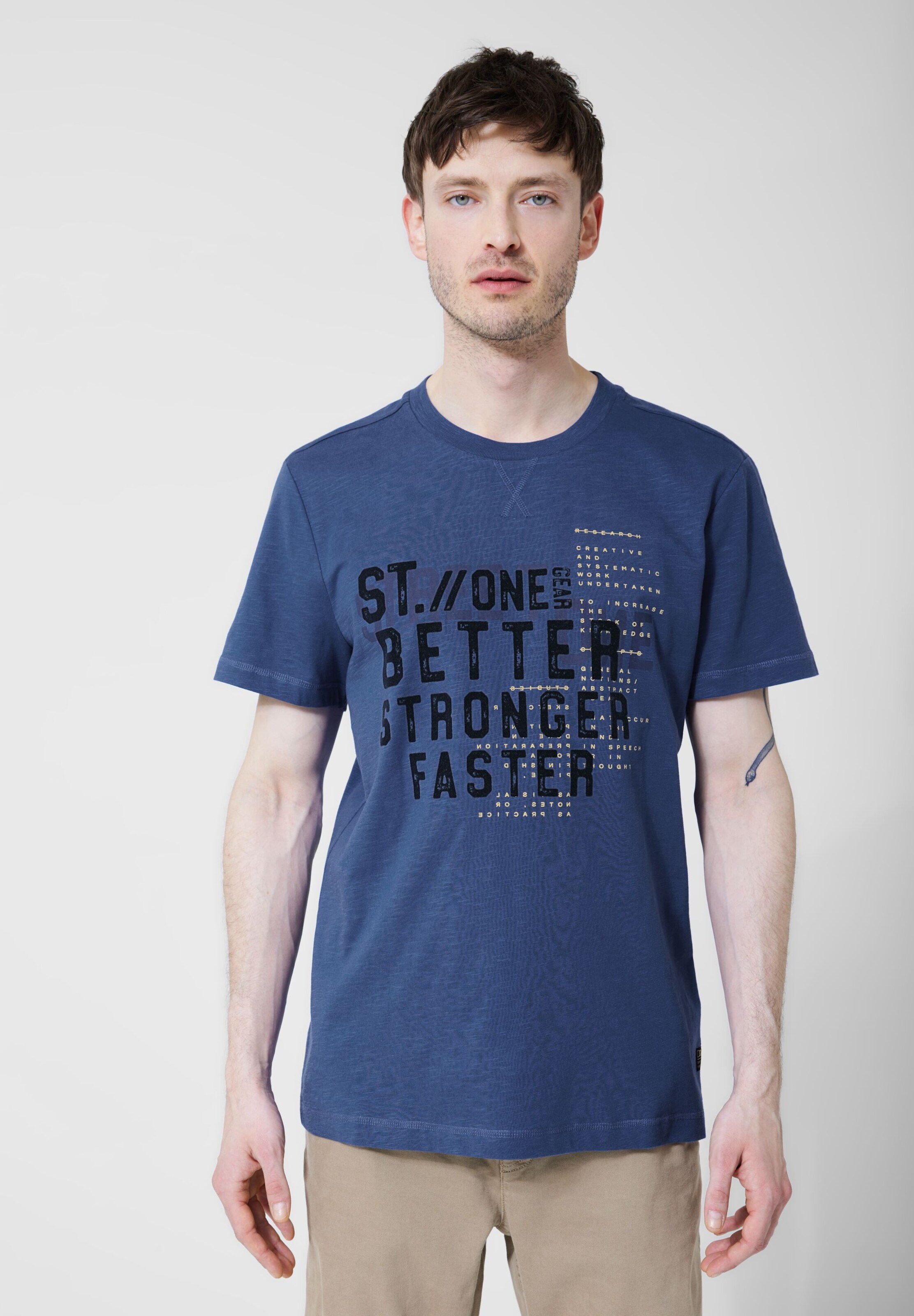 Männer Große Größen Street One MEN Kurzarmshirt in Blau - ZL28231 Männer Große Größen Street One MEN Kurzarmshirt in Blau - ZL28231