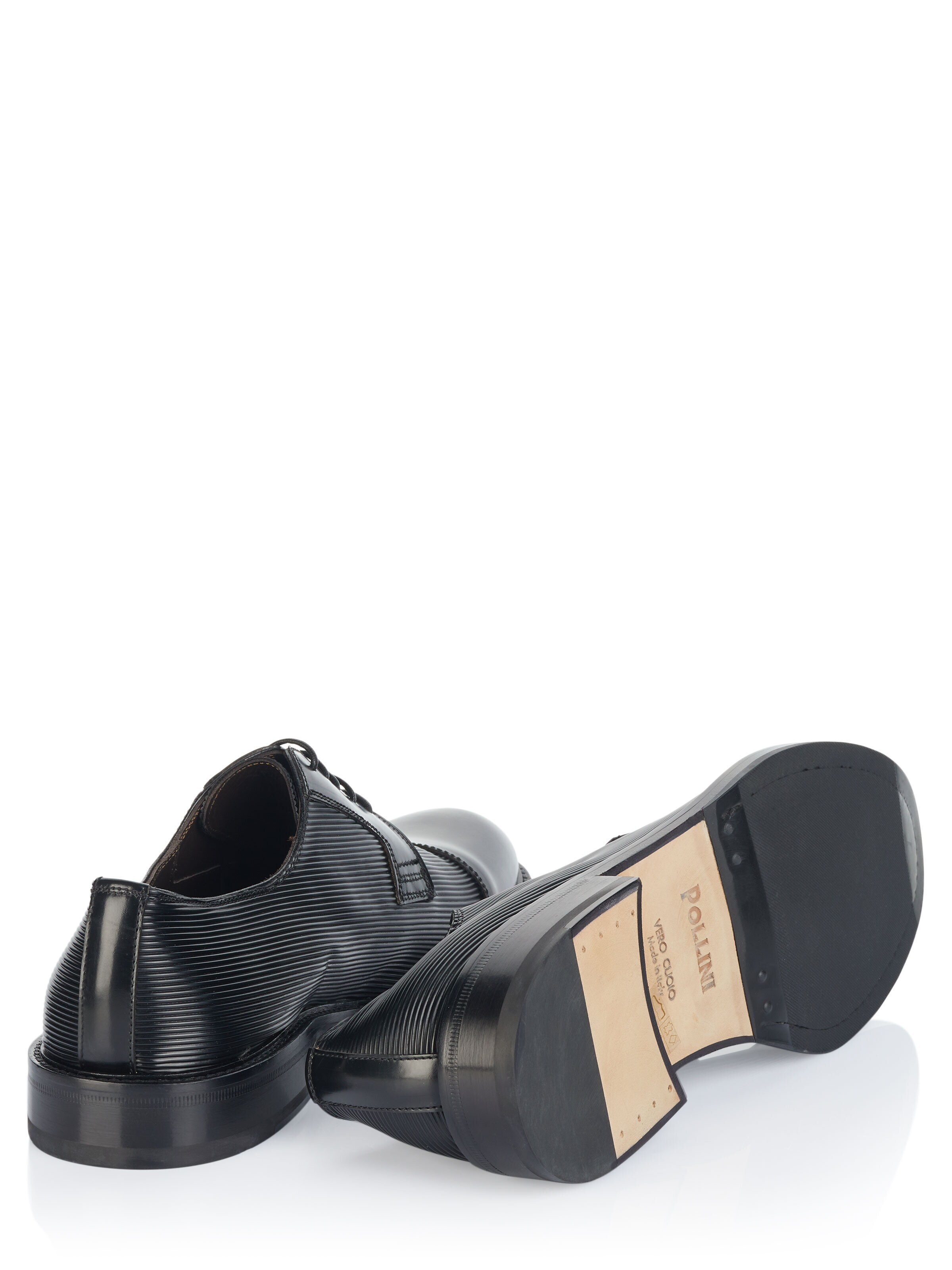 POLLINI Veterschoen 'Pollini Schuhe' in Zwart