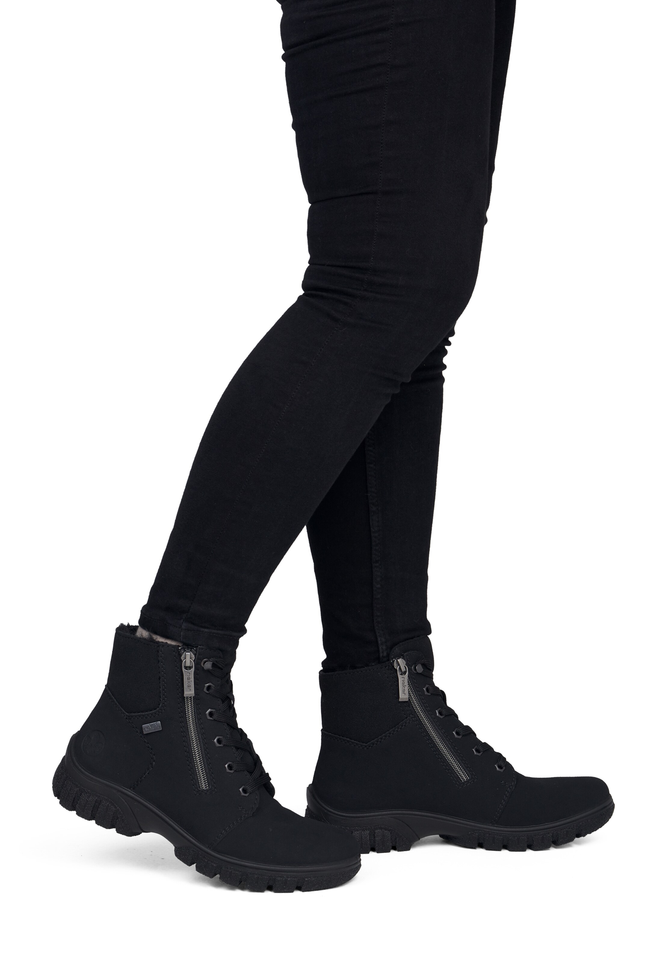 Bottines à lacets Rieker en noir