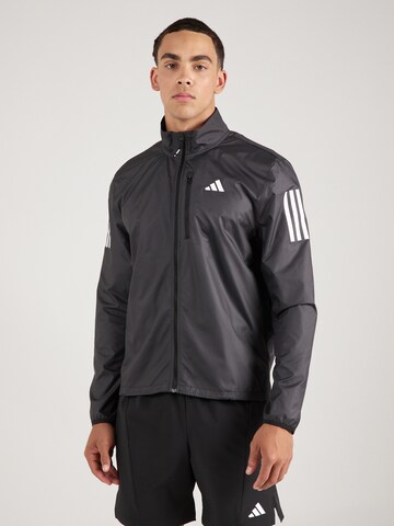 ADIDAS PERFORMANCE Athletic Jacket 'Own The Run' in Black: front