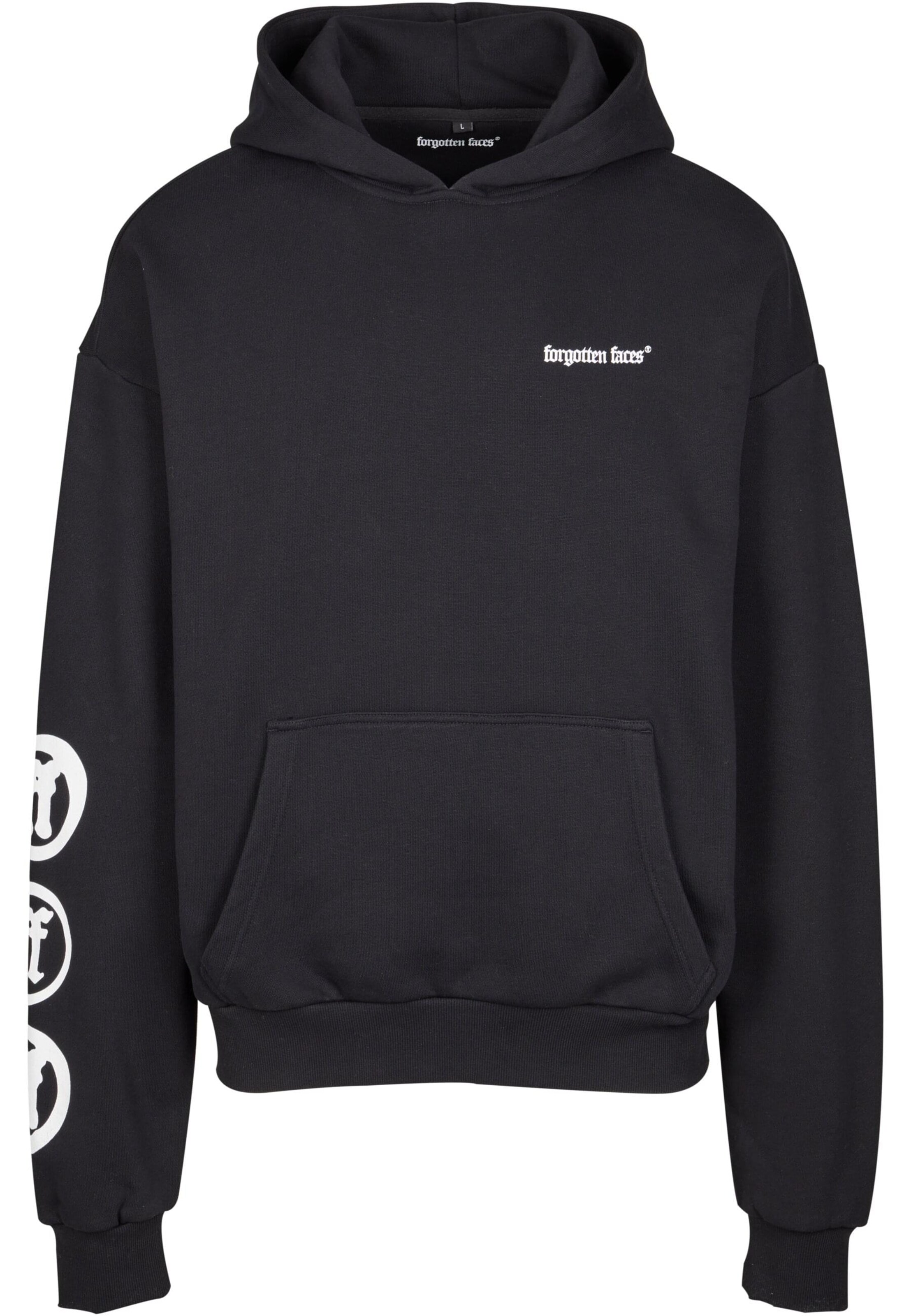 Felpa di Forgotten Faces in nero: frontale