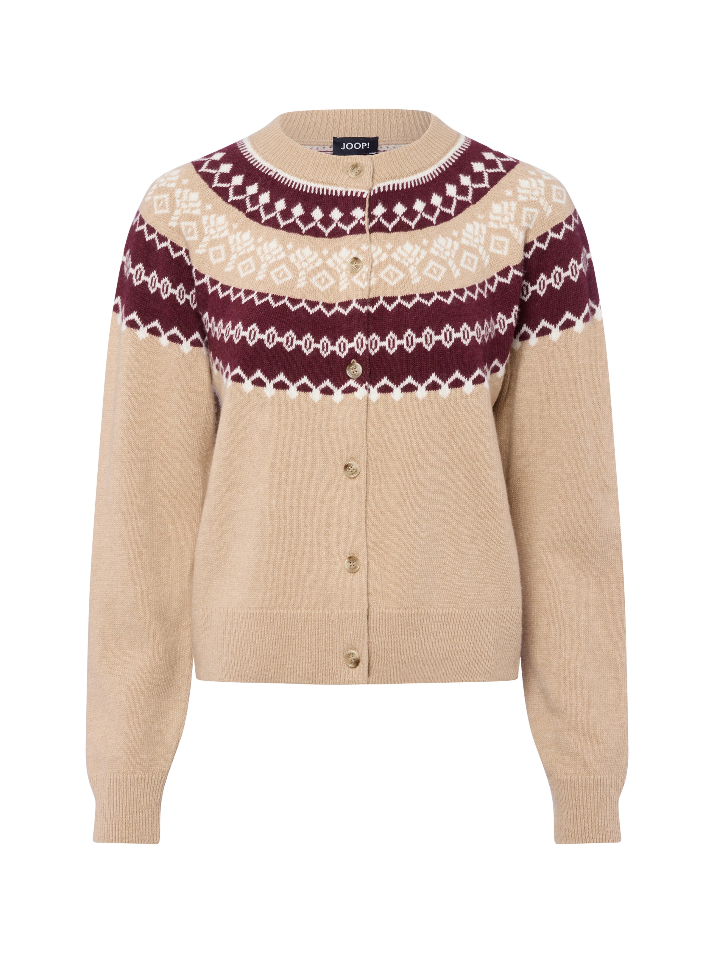 JOOP! Knit Cardigan 'Kloda' in Beige: front